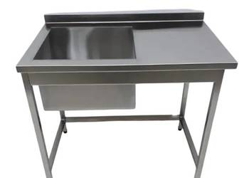 Stół ze zlewem ze stali nierdzewnej