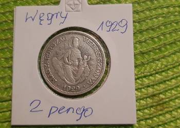 moneta srebrna Węgier z 1929r