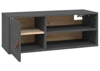 vidaXL Szafka ścienna, szara, 80x30x30 cm, lite drewno sosnowe(SKU818389)