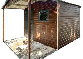 Schowek - domek ogrodowy 2,5x2 m + wiata 1,5 m drzwi okno ID1220