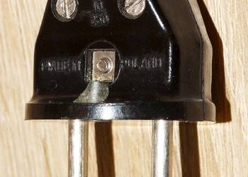 Wtyk wtyczka sieciowa bakelitowa KWE W-11 A-22, 10 A / 250 V RETRO PRL