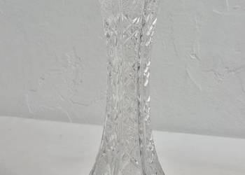 Wysoki Wazon Kryształowy – Klasyczny Szlif, 28 cm – PRL / Vintage