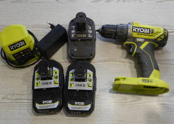 Wkrętarka Ryobi R18DD2, 3 x aku, ładowarka