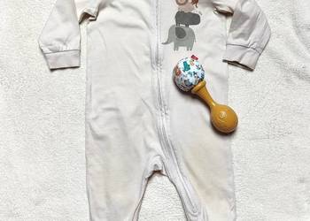 Pajacyk pajac piżama bawełna beż 80 dla niemowlaka