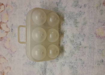 Plastikowy pojemnik turystyczny na jajka 6 sztuk lata PRL