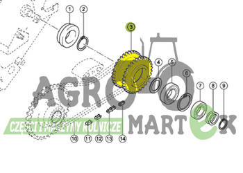 0008556260, 08556260, 8556260 KOŁO ZĘBATE CLAAS