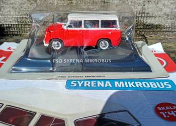 SYRENA MIKROBUS model Legendy FSO 1:43 kultowe auta PRL deagostini kolekcja