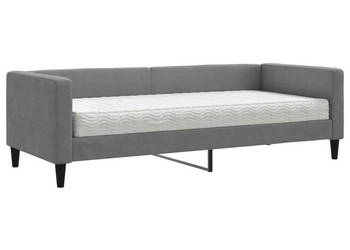 Sofa z materacem do spania ciemnoszara tkanina 80x200 cm WM-3196556