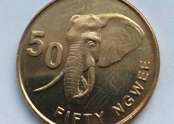ZAMBIA-50 NGWEE-2012 r (SŁOŃ)-ŁADNA