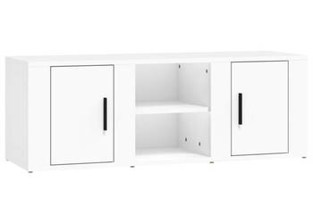 Szafka pod TV biała 100x315x35 cm materiał drewnopochodny WM-819428