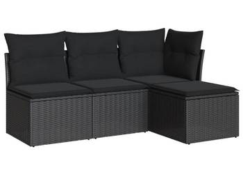 vidaXL 4-cz. zestaw wypoczynkowy do ogrodu, poduszki(SKU:3217495)