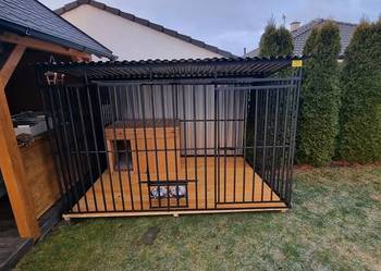 A151 Kojec dla Psa 3x3 - |TYLNA ŚCIANA ZABUDOWANA ocynk | Kojce | - ESSTAL