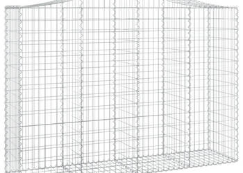 Kosze gabionowe 10 szt 200x50x140/160cm galwanizowane żelazo WM-3145690