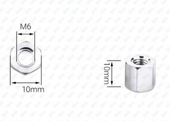 M6X10 ALUMINIOWA NAKRĘTKA ZŁĄCZNA PRZEDŁUŻANA TULEJKA DYSTANSOWA GWINTOWANA