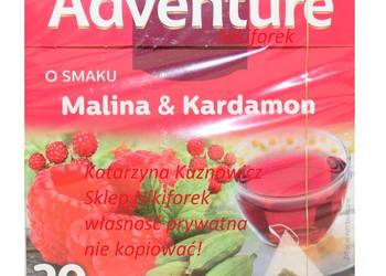 Herbata adventure owocowa malina kardamon , truskawka ananas  jeżyna jagoda