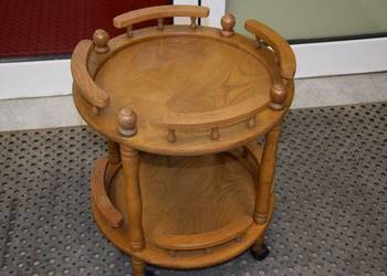 barek - stolik dębowy na kółkach - super stan