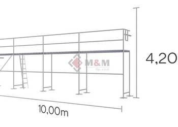 Rusztowanie elewacyjne 10x4,2m, zestaw rusztowania 42m2 Podesty stalowe