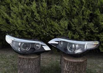BMW E60 Bi-Xenon Nieskrętny Komplet Lamp Przód Oryginał EU