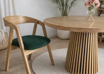 Producent / Krzesło Dębowe / Stół Dębowy Okrągły Rozkładany / Loft