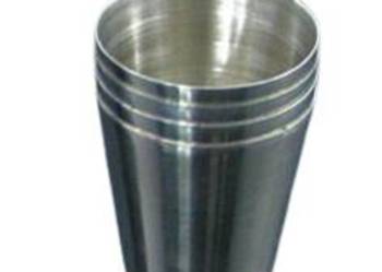 Kieliszki ze Stali Nierdzewnej 30 ml w Skórzanym Etui - Zestaw 4 szt