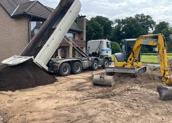 Ziemia Ogrodowa KOPARKA Wykopy Transport Wyburzenia Kopani stawów Kret