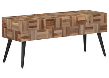 Ławka 110x35x45 cm lite drewno tekowe z odzysku WM-358523