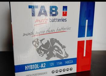 Akumulator motocyklowy TAB YB10L-A2 (HYB10L-A2) 12V 11Ah 140