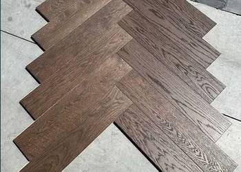 Jodełka klasyczna dębowa 14x120x600 Brown Olej UV/ Lakier klasa Select