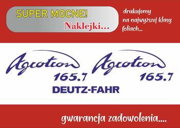 Naklejki Deutz Agrotron 165.7 i inne modele