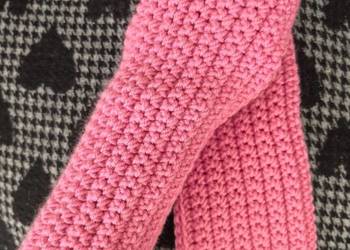 Mitenki rękawiczki bez palców handmade damskie one size cukierkowy róż