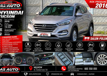 Hyundai Tucson 1,7CRDi 116KM Pod.Fotele/Pod.Kierownica/SalonPL/Ledy/PDC/Se…