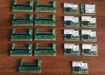 Karty minipci A B G + adaptery minipci-PCI.