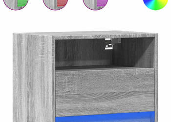 Wiszące szafki nocne z LED 2 szt. szary dąb sonoma WM-852072