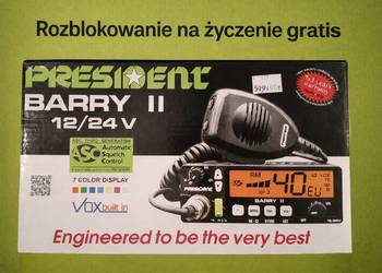 Nowe CB radio President Barry II 12/24V