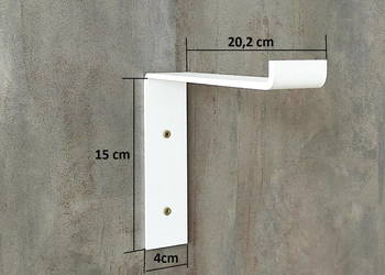 wsporniki metalowe do półki szerokość 20 cm, 2 szt