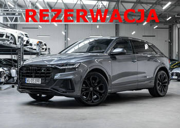 Audi Q8 3.0 TFSI 340KM. Webasto, Masaże, Wentylacja, Dociągi, Hak, FVAT23%,