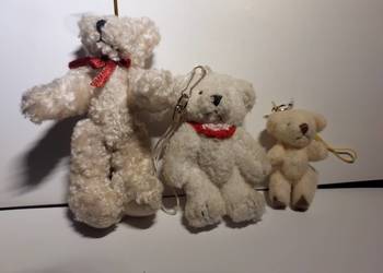 3 małe malutkie misie kolekcjonerskie PRL