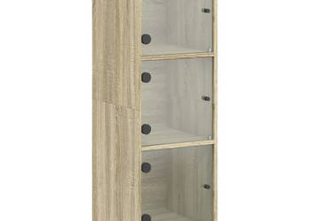 Szafka ze szklanymi drzwiami dąb sonoma 35x37x109 cm WM-836387