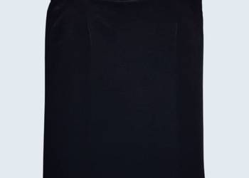 Damska spódnica klasyczna ołówkowa czarna zamszowa uniwersalna