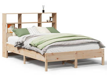 Łóżko z regałem bez materaca lite drewno sosnowe 150x200 cm WM-3322867