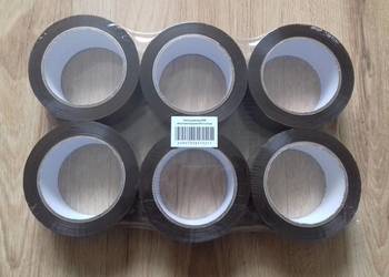 6x Taśmy pakowe przylepne brązowe 48mmx90m klej akryl, BOPP, 65907038312235