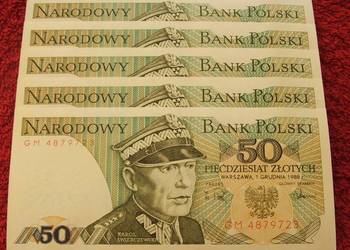 POLSKA PRL 50 ZŁ GEN. KAROL ŚWIERCZEWSKI  Banknot UNC 1 szt. POLSKA PRL 50 ZŁ GEN. KAROL ŚWIERCZEWSKI  Banknot UNC 1 szt.