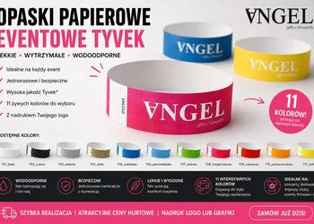 opaski papierowe tyvek opaska identyfikacyjna na rękę eventowa