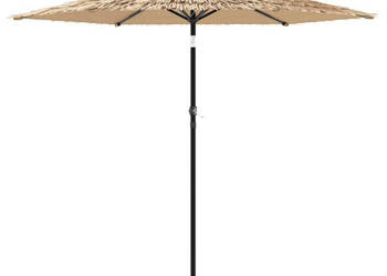 Parasol ogrodowy na stalowym słupku brązowy 223x223x213 cm WM-4005097