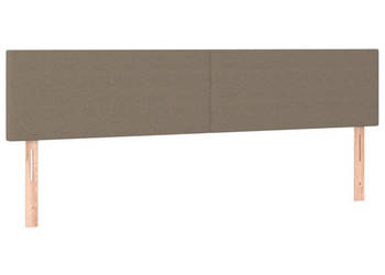Zagłówki do łóżka 2 szt. taupe 80x5x78/88 cm tkanina WM-345808
