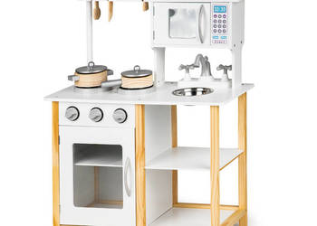 Drewniana kuchnia dla dzieci z piekarnikiem + akcesoria ECOTOYS