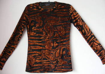 Elegancka bluzeczka czarno - ruda firmy COCO MAILE R 38 40