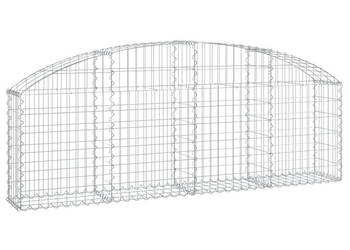 Łukowaty kosz gabionowy 200x30x60/80 cm galwanizowane żelazo WM-153463