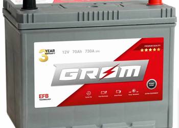 Akumulator 70Ah 730A GROM EFB START&STOP Japan Prawy Plus