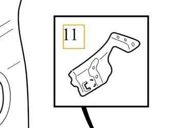 VOLVO XC60 II uchwyt wspornik mocowanie lewy blotnik